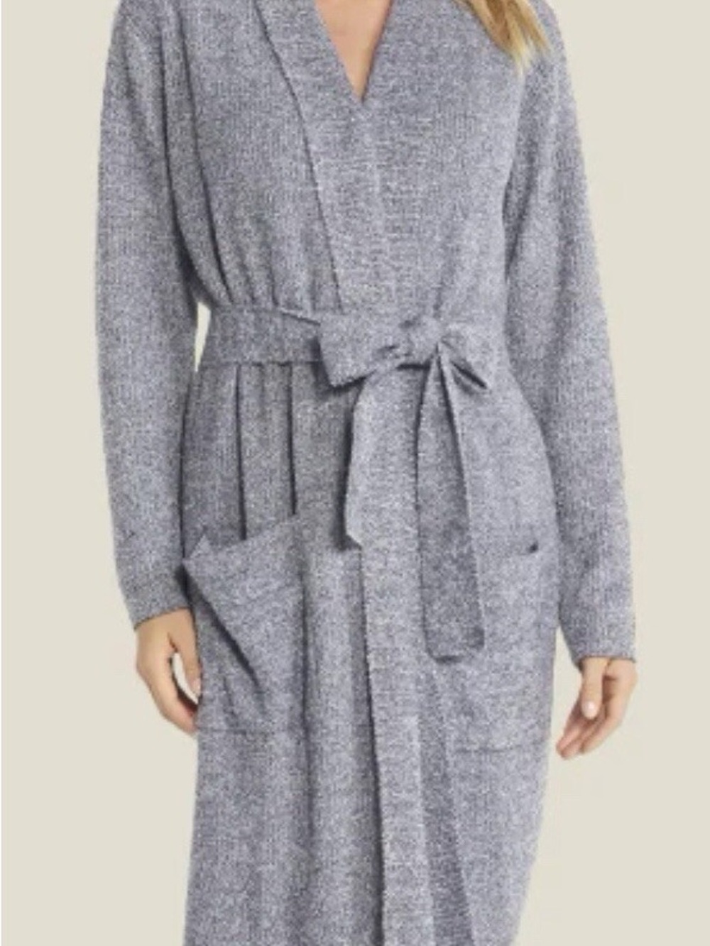 NWT Barefoot Dreams Cozy CHIC light ribbed robe. S/M